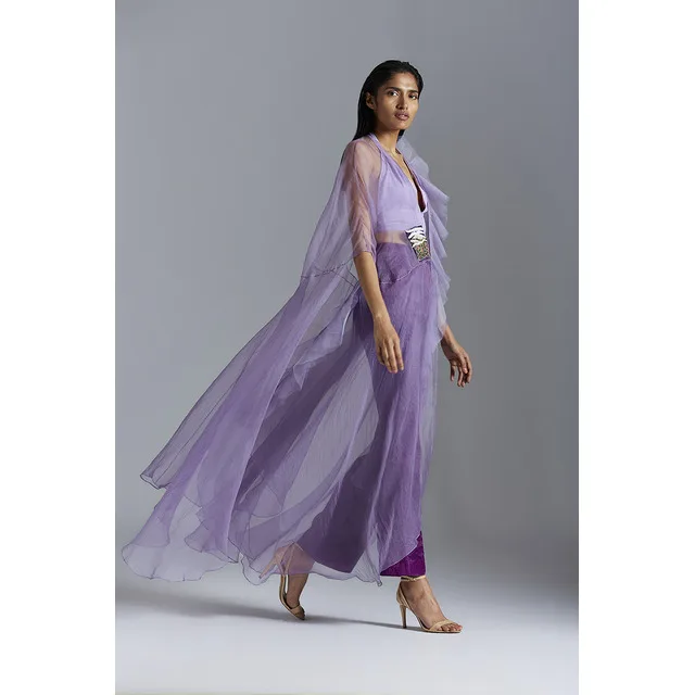 Evening Dresses Lavender Top And Purple Pant With Jacket For Women Dress Indian Garment Factory In India From Indian Manufacture
