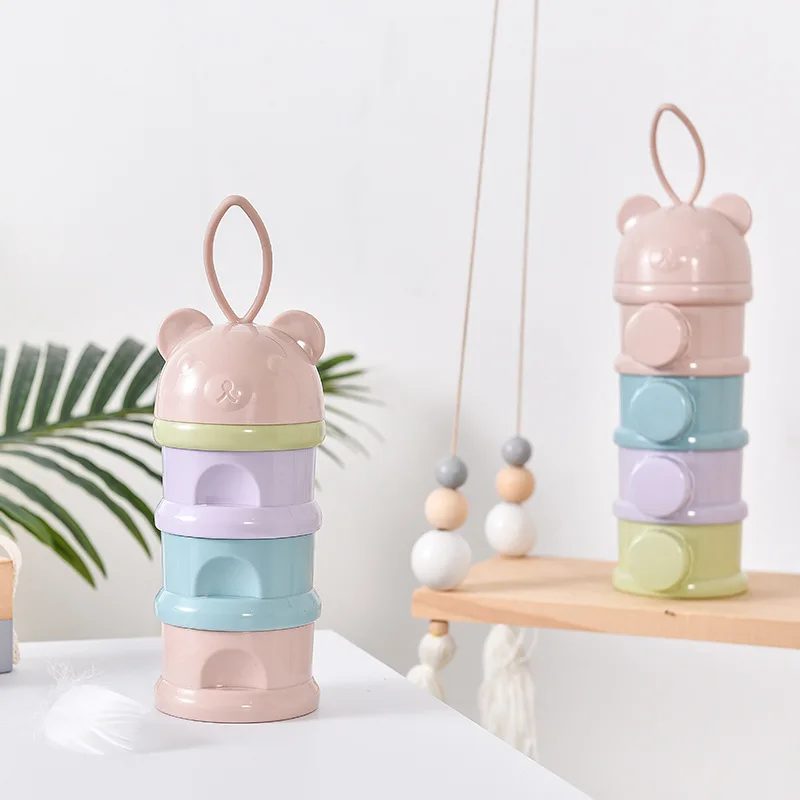 Baby milk powder box portable out-of-town baby food packaging small rice powder box sealed milk powder storage tank