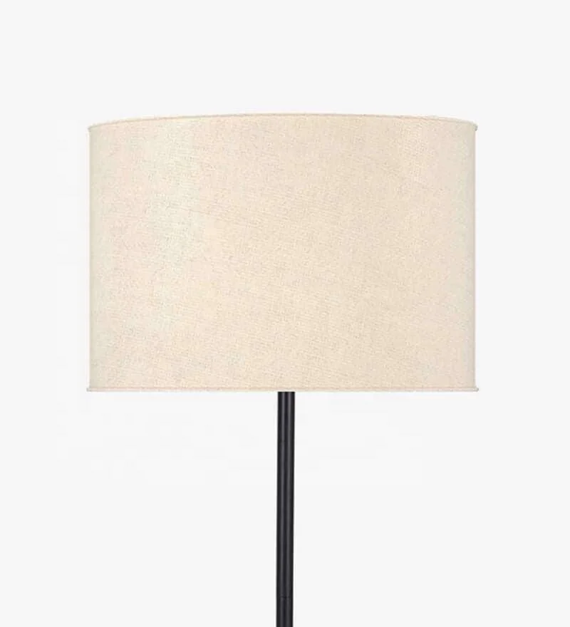 Best Quality Modern Black Sleek Color Metal Lamp With Drum Shade .