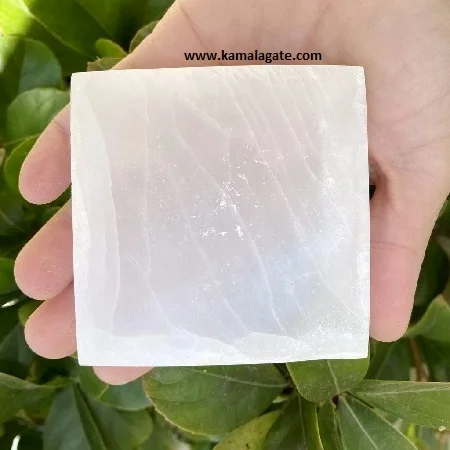 Selenite Stone 3-4 Inch  Reiki Charging plate High Quality Selenite Polished plates for Reiki