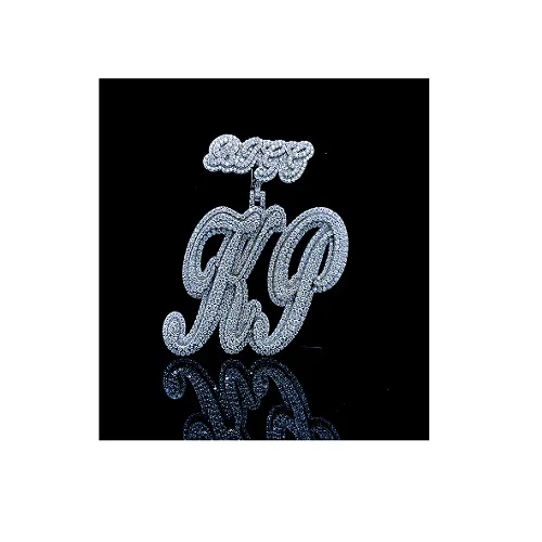 CUSTOM NAME PENDANT 40GM SILVEREF VVS MOISSANITE LATEST COLLECTION HIGH QUALITY AVAILABLE AT WHOLE SALE PRICE