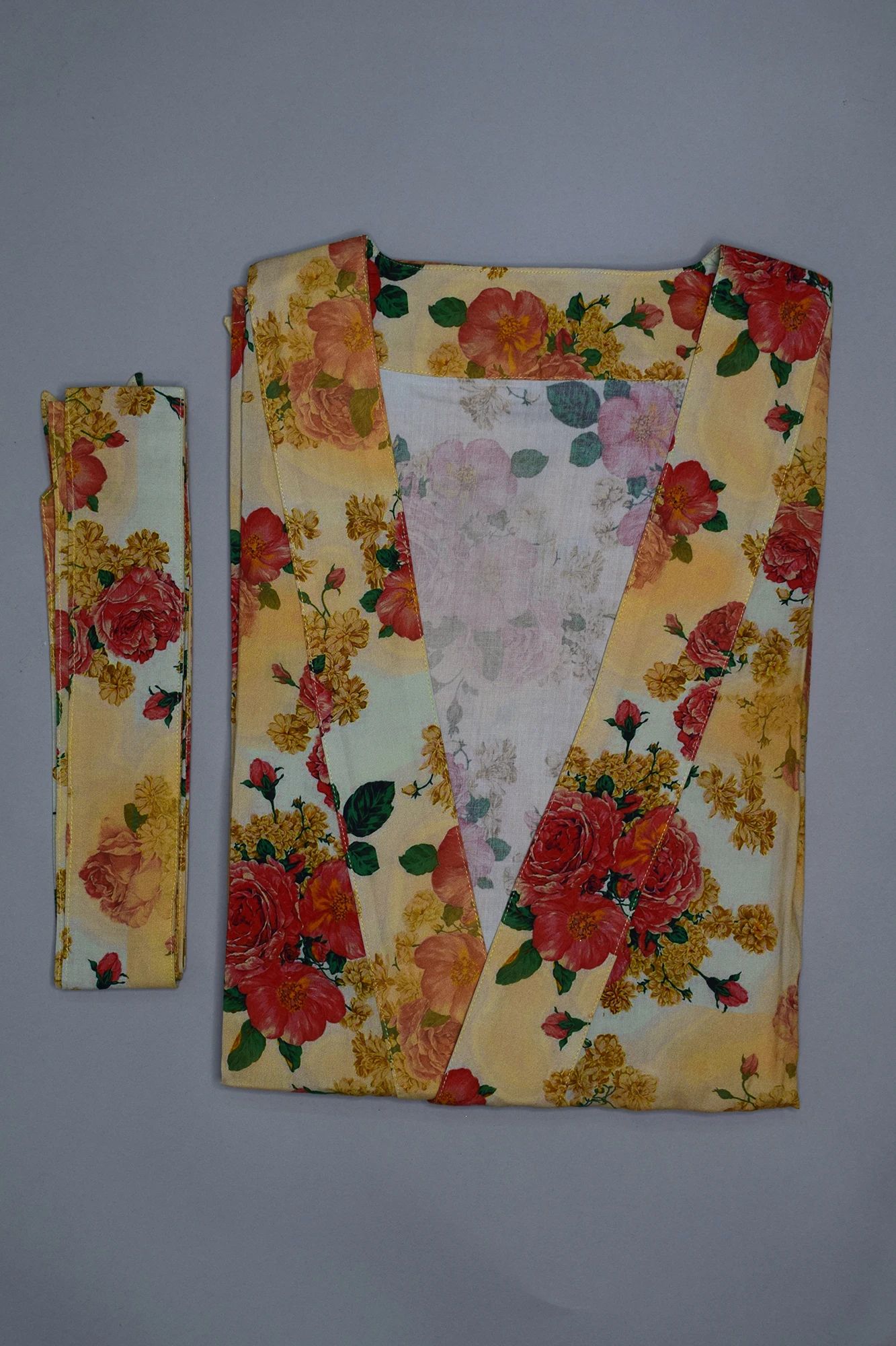 Floral Prints Robe Kimono Short Kimono Shower And Bathrobe Kimono Sexy Exotic Nightwear Made With Pure Cotton Modal Made By ZR