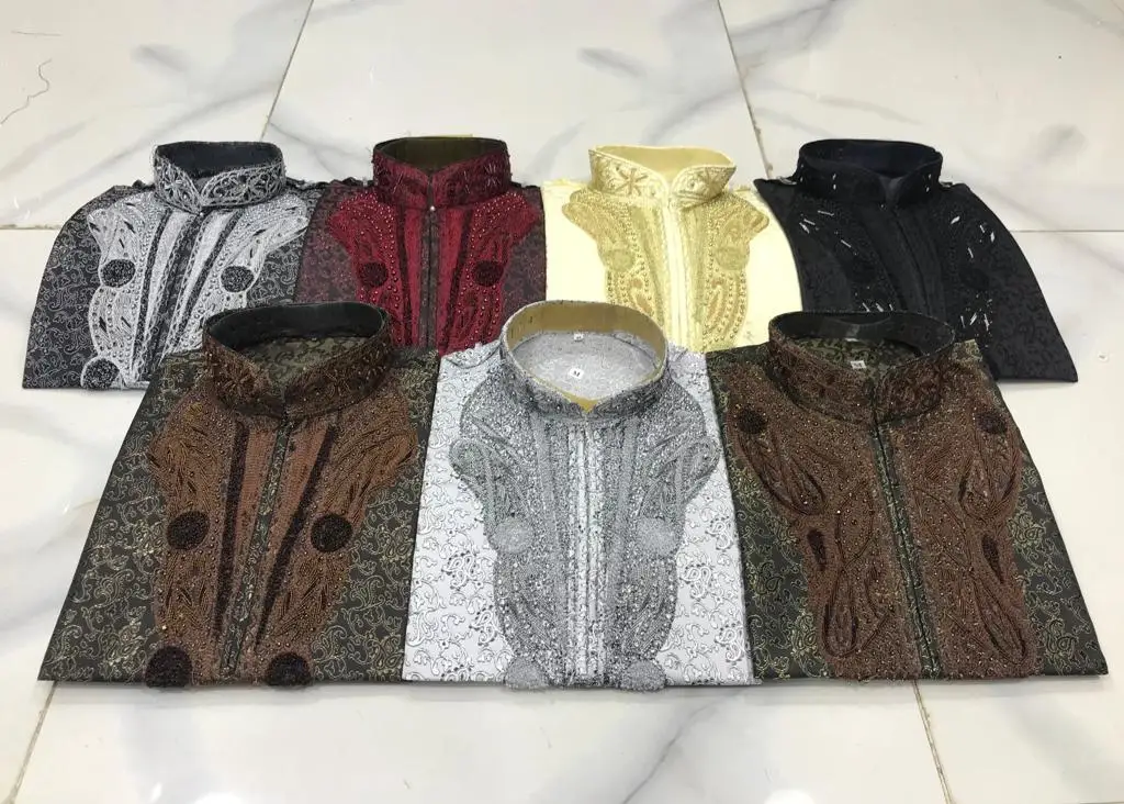 Модная дизайнерская мужская пижама Kurta полный комплект для жениха sherчвани Khoosa Kulla доступен доставки дверей