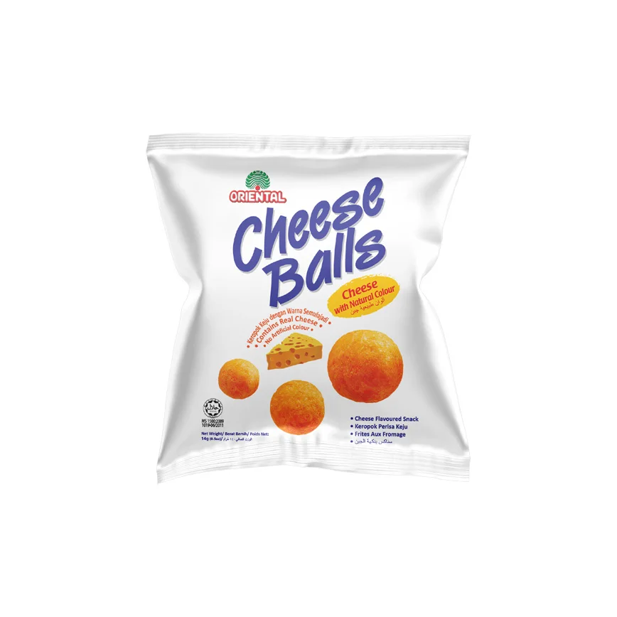 Cheese Balls Cheese with Natural colour Snacks Cheese Flavoured Snacks 14g x 8 x 30 Small Packaging
