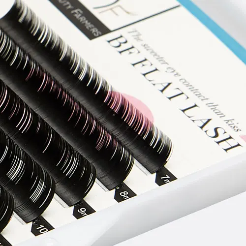 Flat Lash Eyelash Extension Made in Korea Natural Synthetic Hair Matte Black Volume Lash J B C Cc D Dd L Lc M Soft OEM Logo