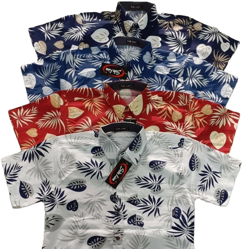 High Quality Pure Cotton Hawaiian shirts in beautiful printed designs now available for shipment worldwide