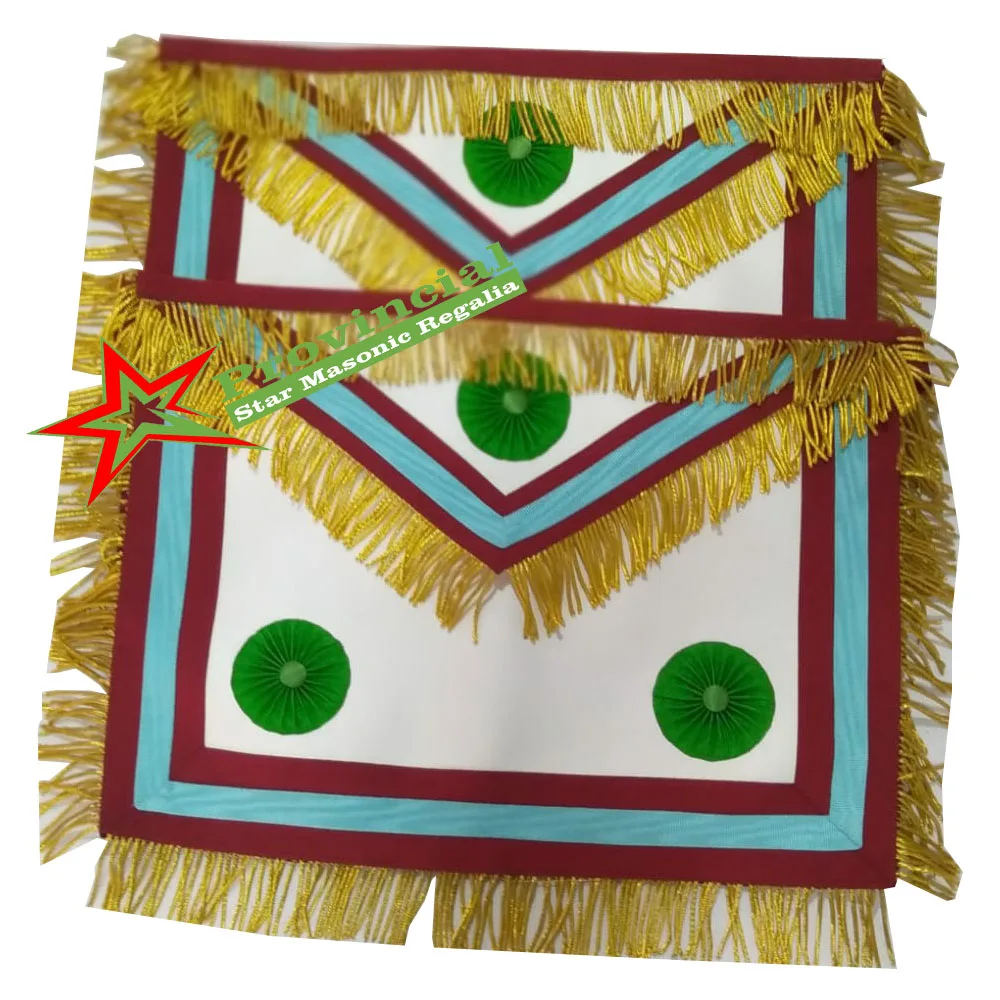 OES Hand Embroidered Order of the Eastern Star OES Grand Associate Patron Masonic Apron Hand Embroider Apron With Gold & Silver