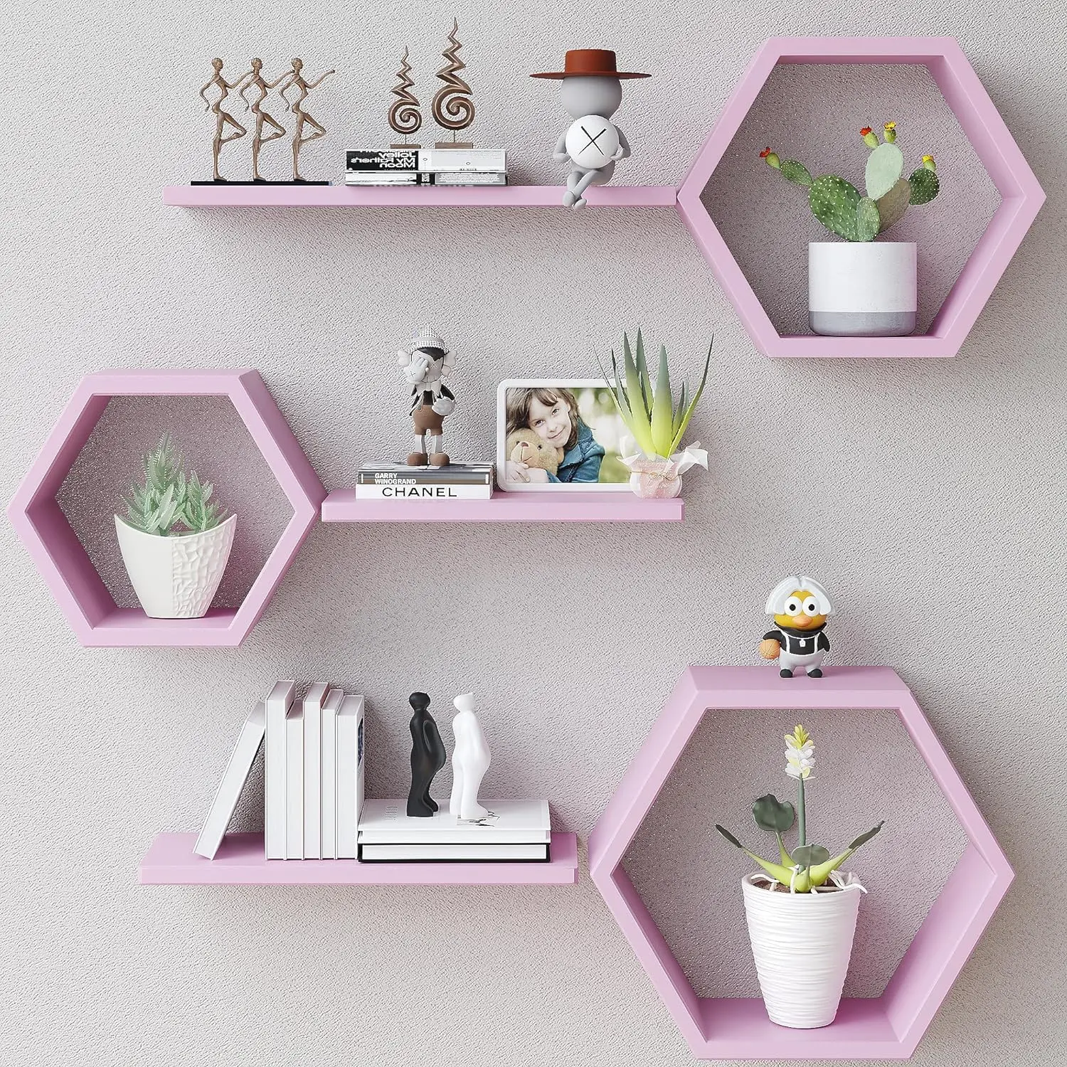 Elegant Wall Hanging Wall Shelf for Modern Home Decorative Items Pink Color at Affordable Price By India Supplier