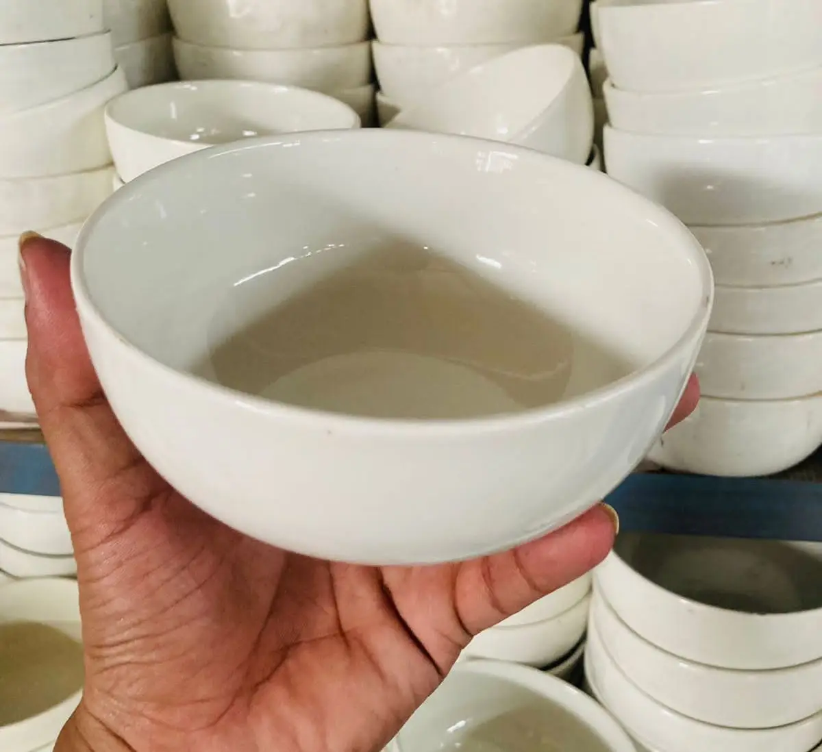 Best Quality Creative Design Small Stoneware Ceramic Bowl Light Weight Polished Print Dinnerware Parties Custom Bowls India
