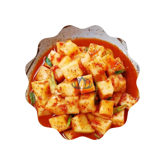 KIMCHI RADISH DAIKON KOREAN RADISH KIMCHI KKAKDUGI RECIPE CUBED RADISH KIMCHI WHOLESALE VACUUM BAG BEST PRODUCT 2024