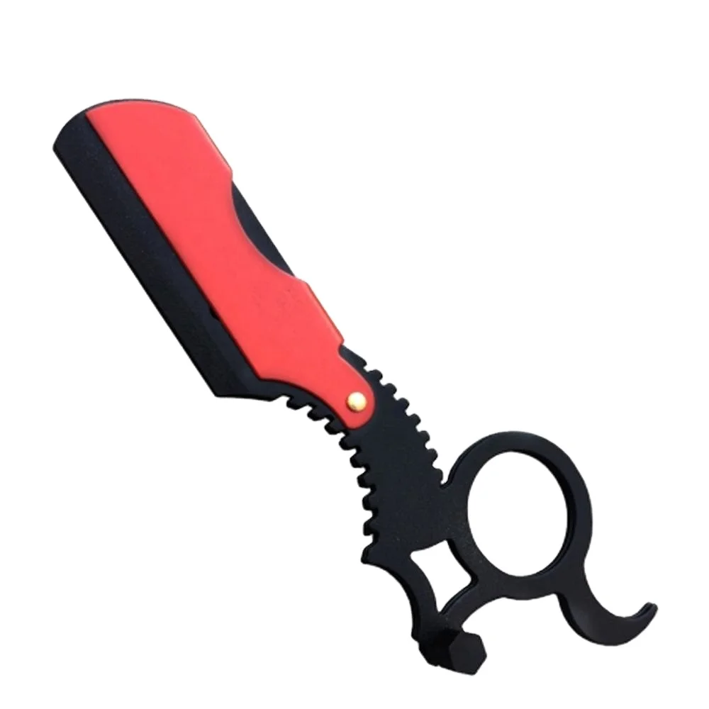 Custom Barber Salon Straight Cut Throat Wet Shaving Razor Single Finger Ring Handle straight handle barber razors