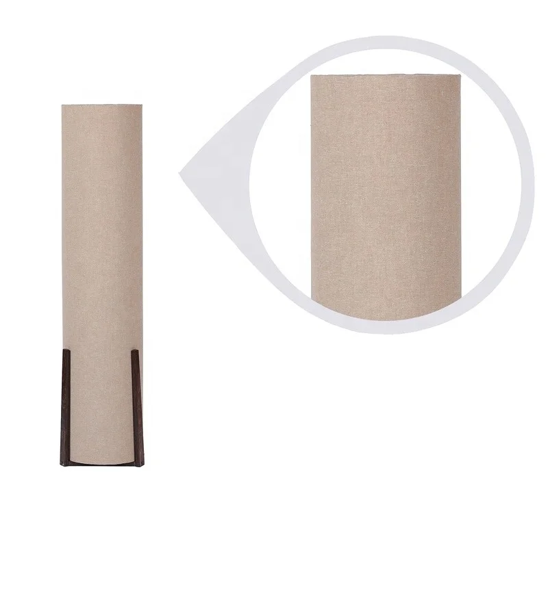 Best Quality Beige Color Fabric Shade Lamp With Wooden Brown Base .