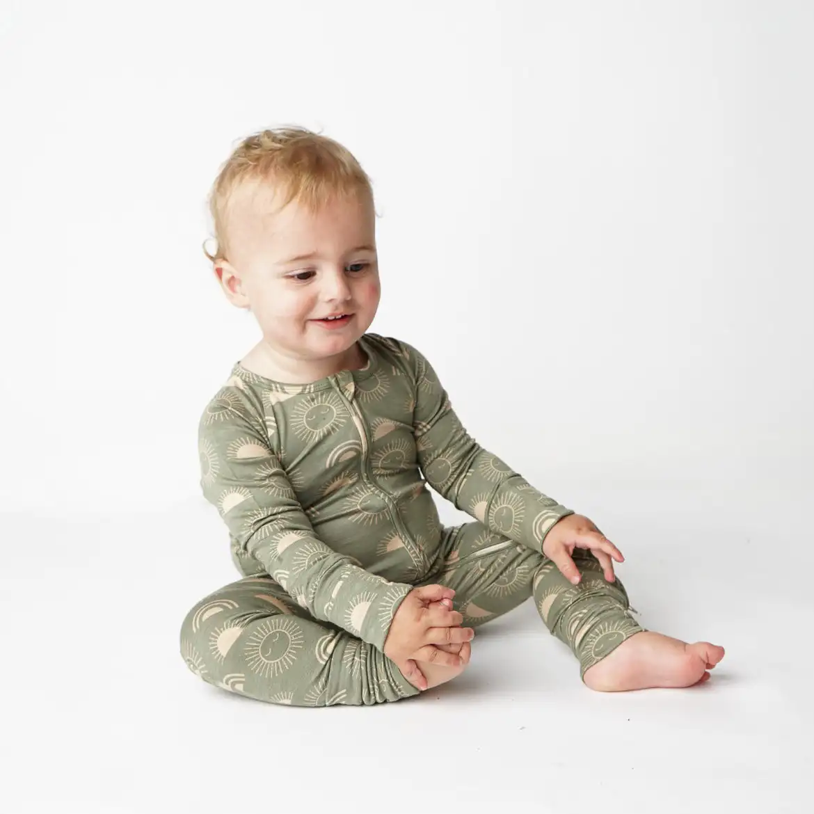 Baby bamboo cotton pajama baby rompers with fold over sleeves footie moisture wicking temperature regulating light breathable