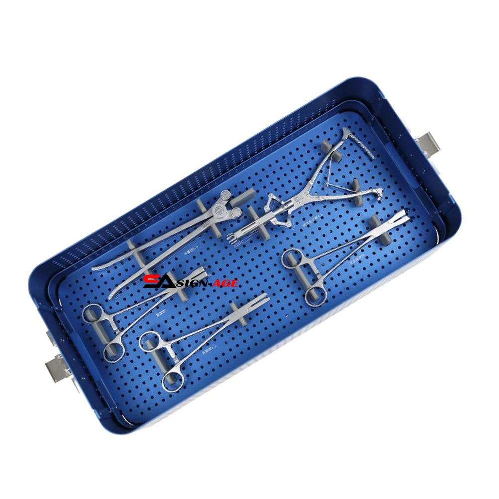 High Rated Pediatric Thoracolumbar Spinal Fixation System Set Spinal Pelvic Reconstruction Instruments Set by Sign-Age Surgical