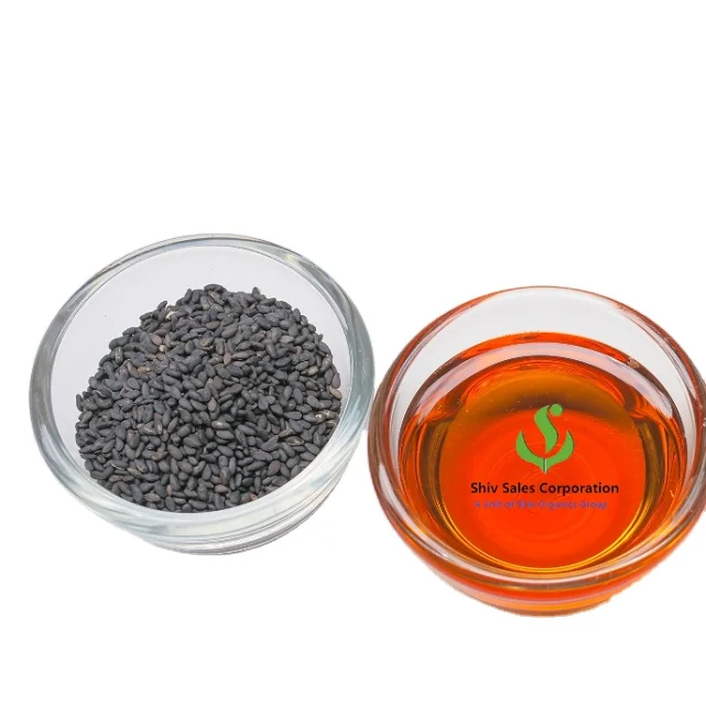 Manufacturer OEM ODM Top Class Best Quality Organic Black Sesame Seeds Oil Hot Sale Aromatherapy Blends Carrier Oils at Bulk
