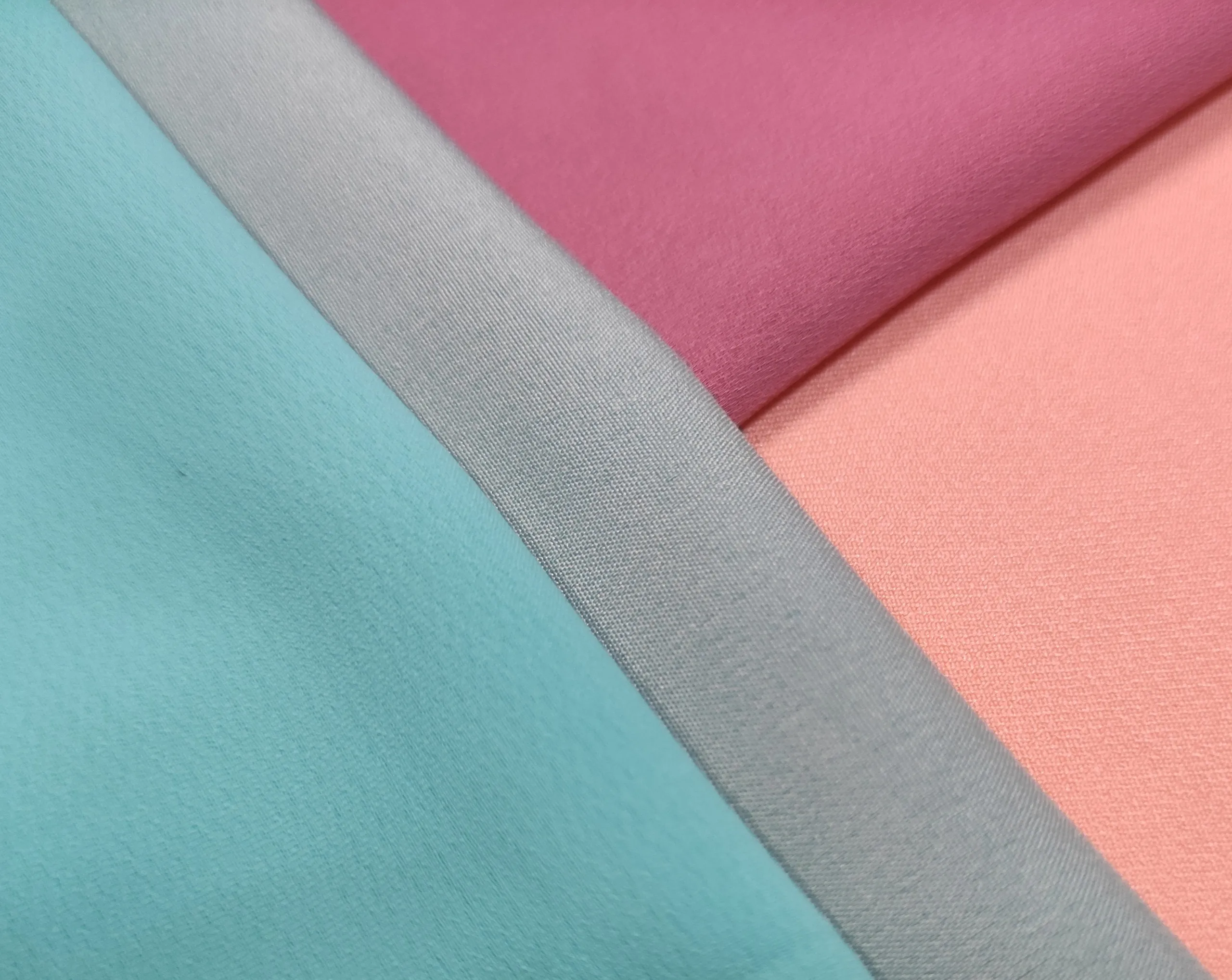 POLYESTER PLAIN FABRIC WHOLESALE PRICE VIETNAM LUXURY ELEGENT SMOOTH SOFT PLAIN DYED WOVEN CUSTOM COLOR FOR DRESS GARMENT #M943A