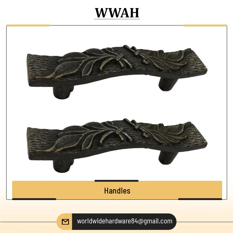 2023 New Arrival Premium Quality Screw Fixing Installation Brass /Cast Iron Material Handles for Office Cabinet, Drawer