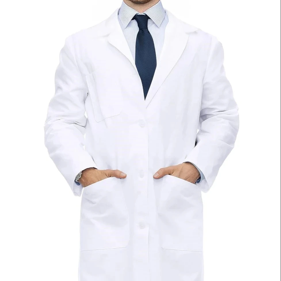 Wholesale hospital nursing doctor water resistant uniforms zipper medical white disposable lab coat for woman