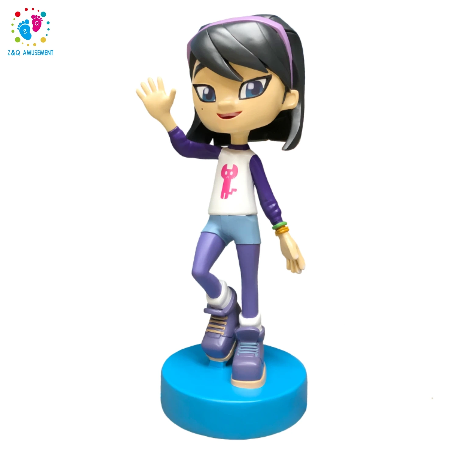 Big Cartoon Ornament Statue Anime Figure Resin Fiberglass Sculpture For Kids Indoor Amusement Game Center Decorations