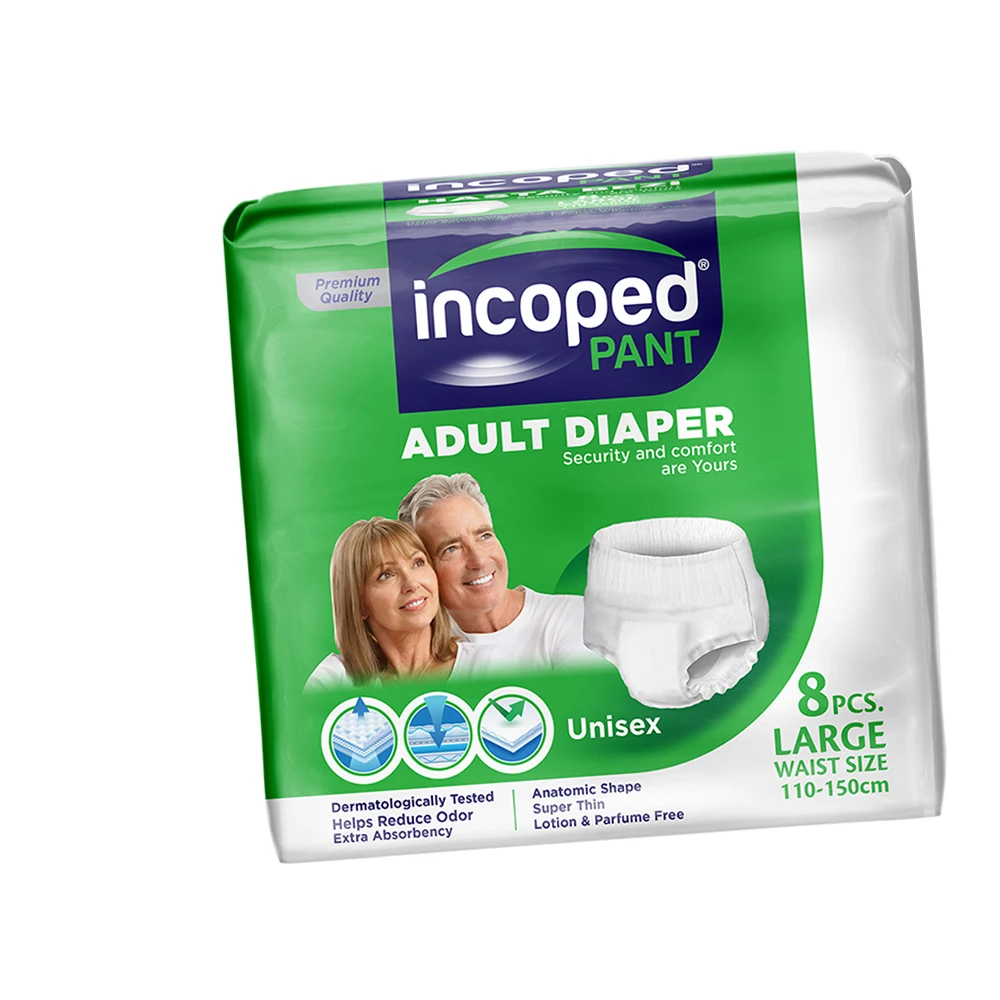 Disposable Incoped Pant Unisex Adult Diaper Medium Large And Ex Large Size Adult Diapers at Factory Price Unisex Diaper