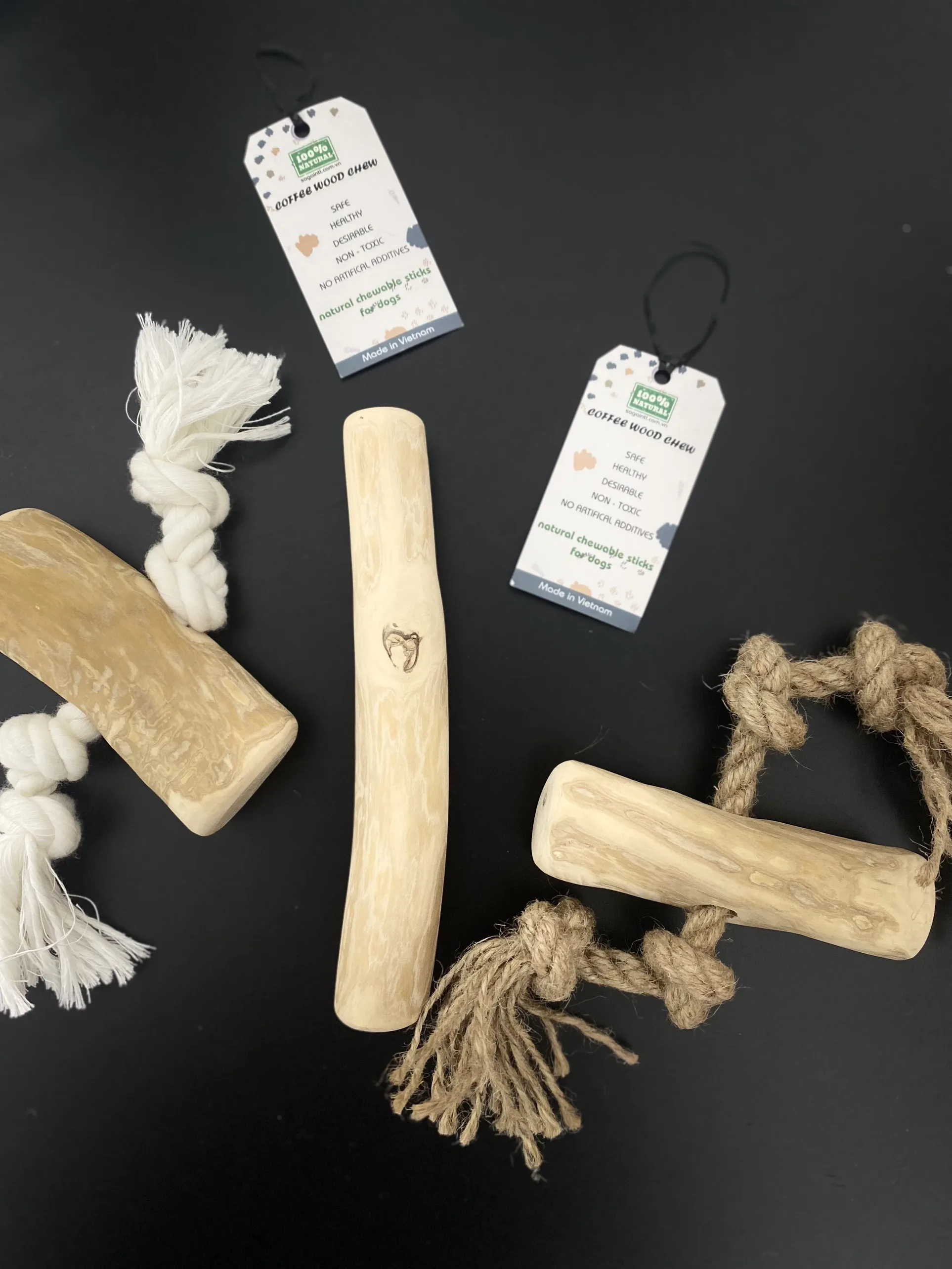 WINVN COFFEE WOOD CHEW NEW PRODUCT 100% NATURALLY DOG TOY GOOD CHEWING MADE IN VIETNAM OEM Service Ms. Jennie