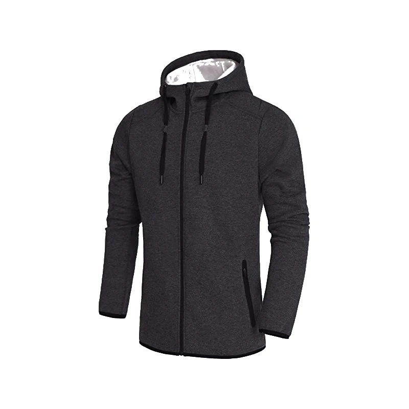 Winter Hoodie Jacket With Zip Pockets For Men