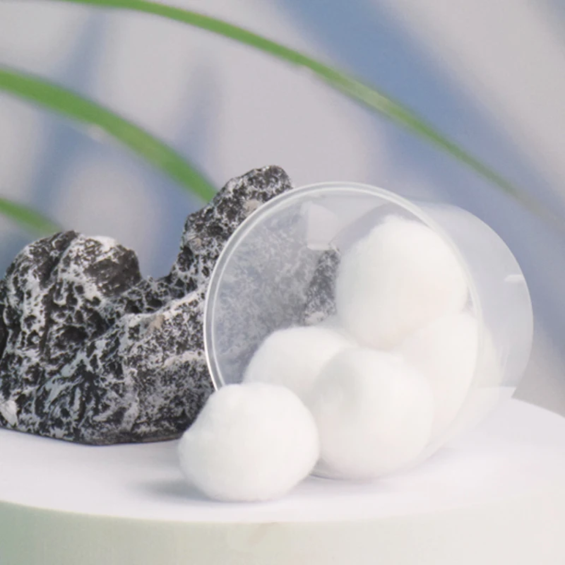 Disposable white cotton balls 100% cotton non-sterilized can be customized color cotton balls