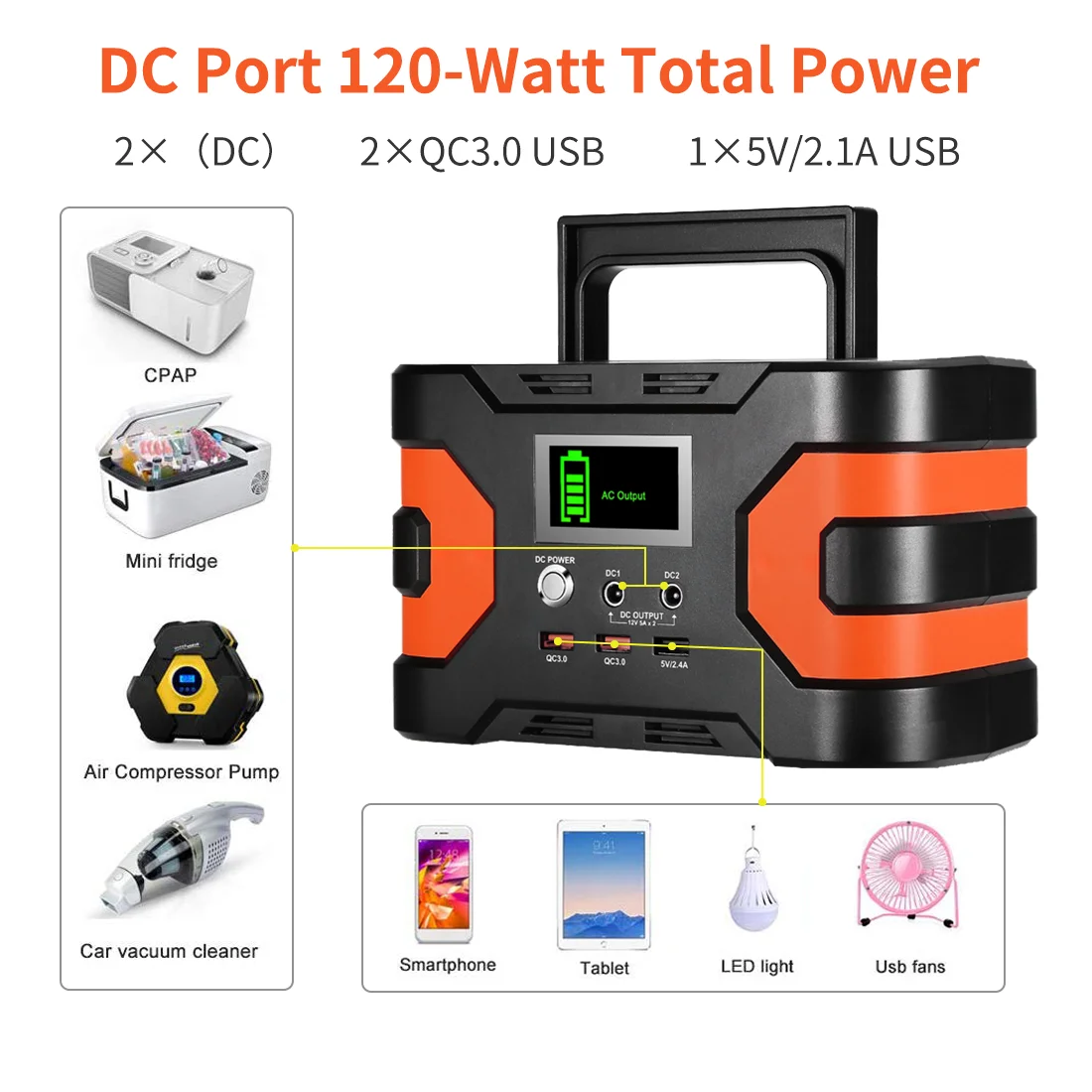 Outdoor 110V 220V solar generator portable power station system 200W 300W 500W solar portable generator
