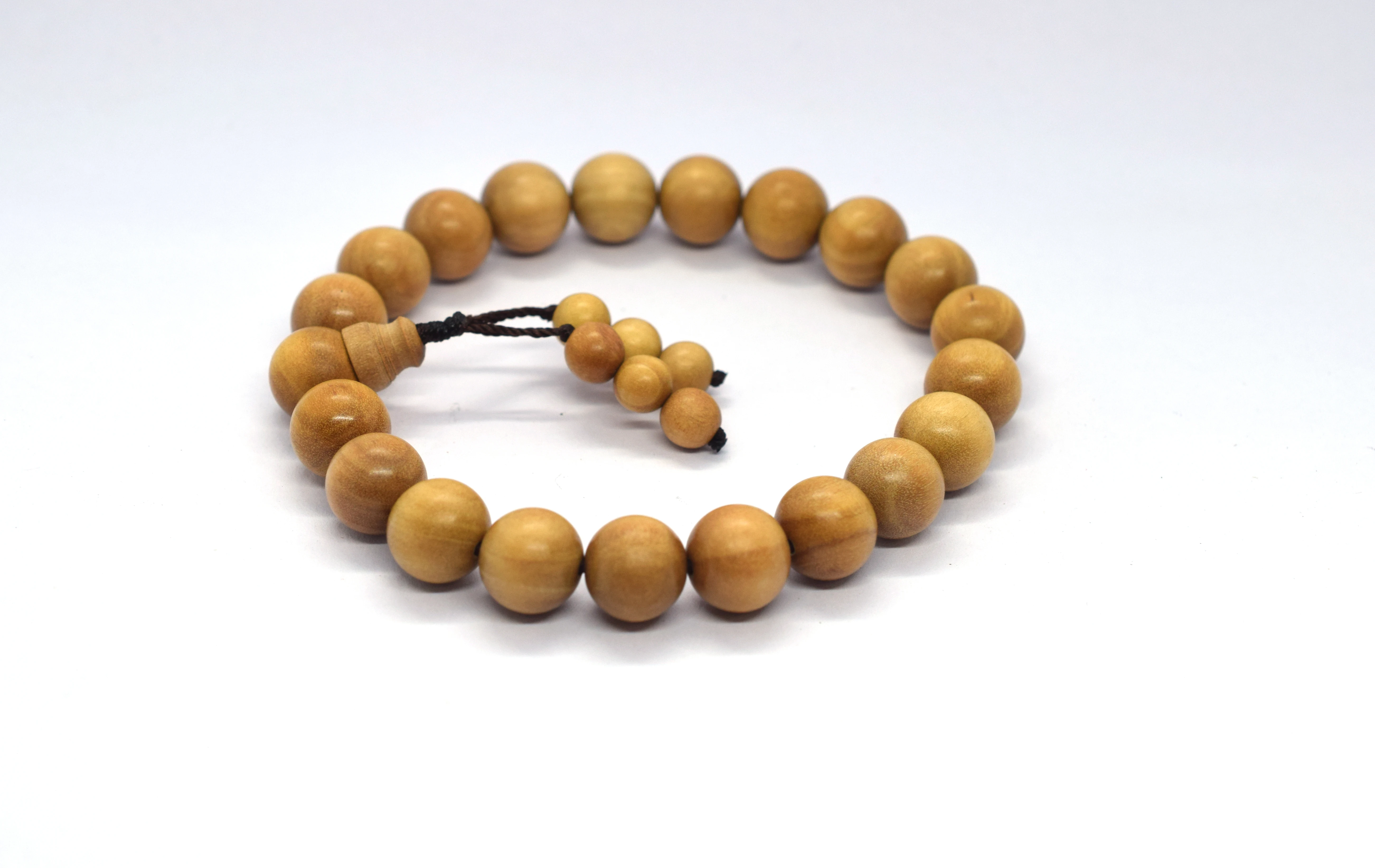 wood bead mala bracelet  sandalwood bracelet  religious bead bracelets