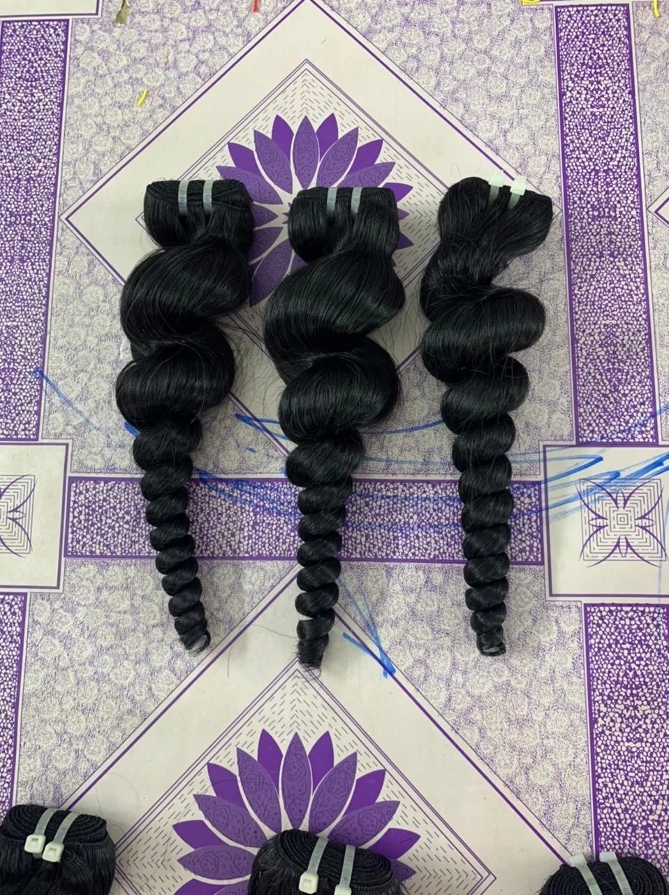 Weft Africa style hair extensions bundle human raw hair remy water waves straight natural feather hair extension