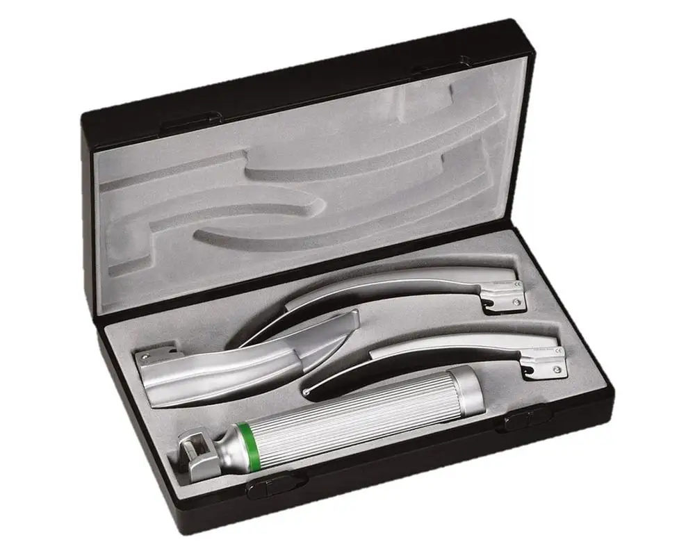 2024 Wholesale Fiber Optic Laryngoscope Set with 3 Blades Diagnostic Examination Surgical Instruments Mahersi OEM Service