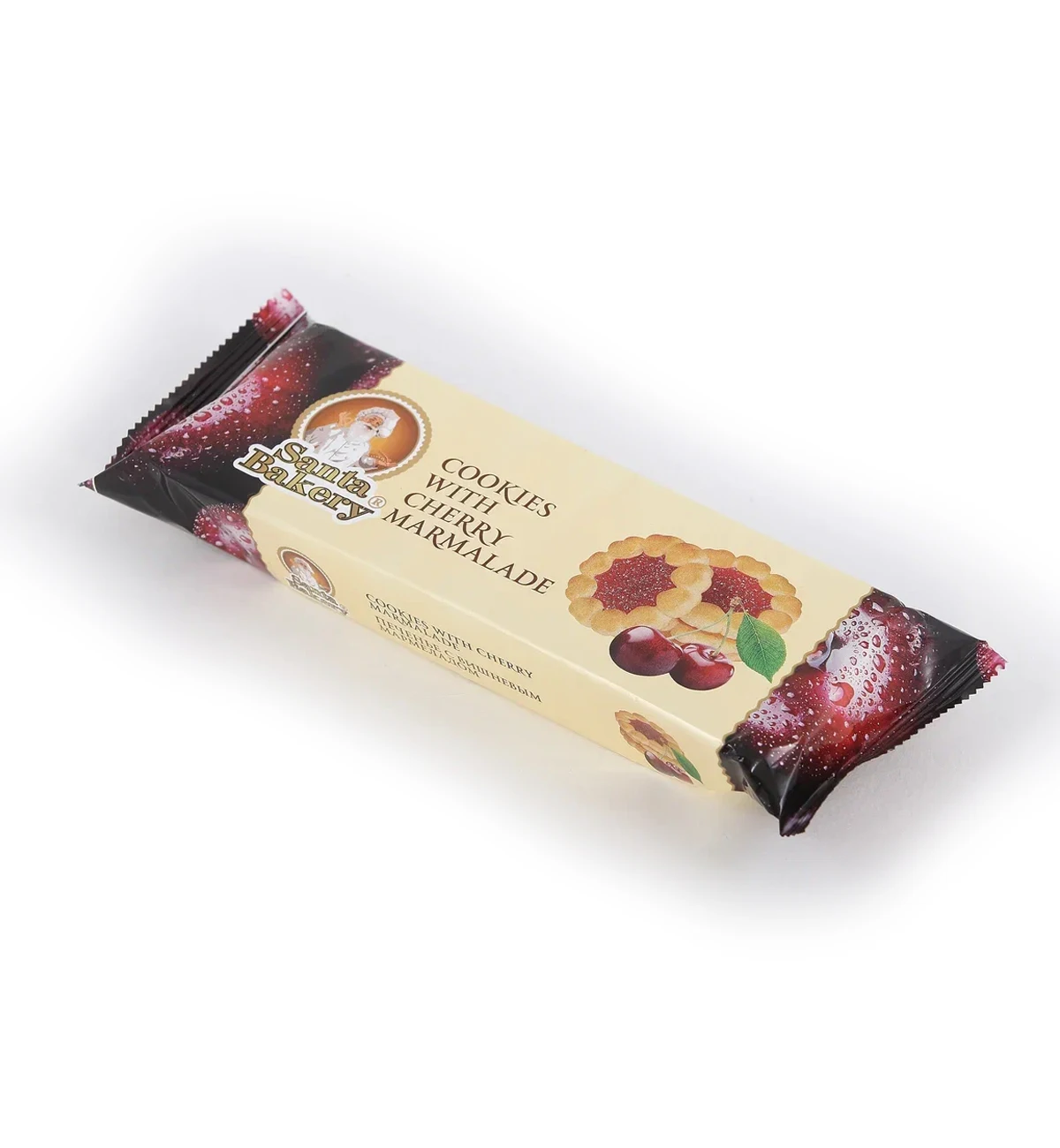 Great quality COOKIES WITH CHERRY MARMALADE 100 g butter cookies sweet biscuits with marmalade filling for food