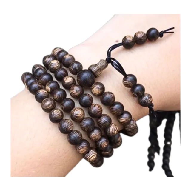 Best Quality Agilawood Bracelet Aloeswood Agarwood Bracelet Round Beads Vietnam Agarwood Wholesale Prices Made in Vietnam