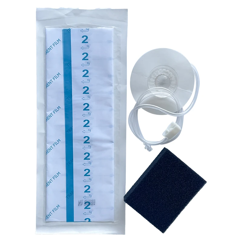 Disposable Medical Portable Negative Pressure Wound Vac Therapy System with Transparent Dressing Kit NPWT Device for Wound Care