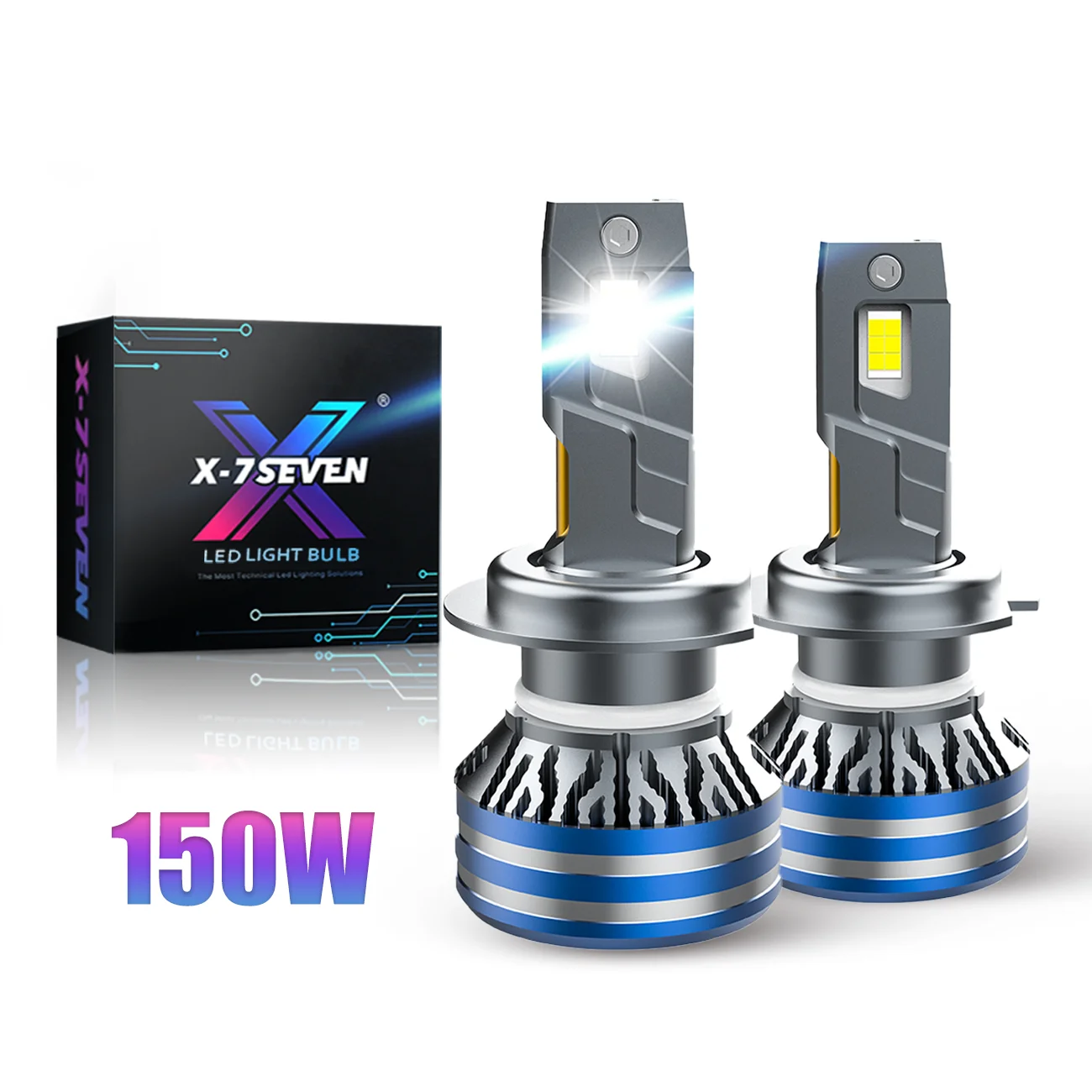 X-7SEVEN новые автомобильные аксессуары XYUN гарантия 1 год H4 9005 9006 9012 H1 H7 H11 светодиодные лампы фар для автомобиля