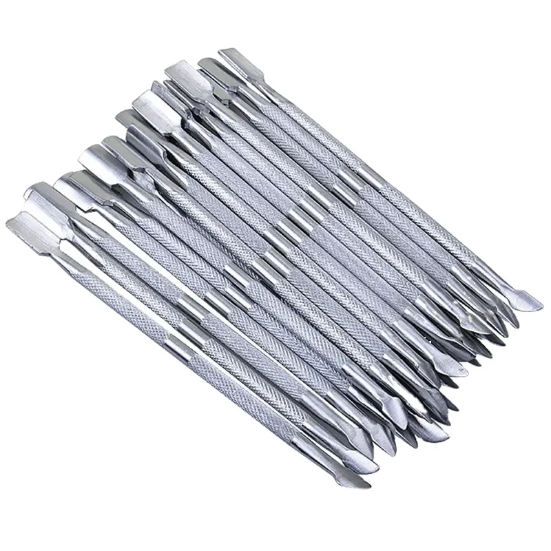 Free Shipping Salon Grade Professional Durable Cuticle Remover Pusher Manicure Double Ended Stainless Steel Cuticle Pusher