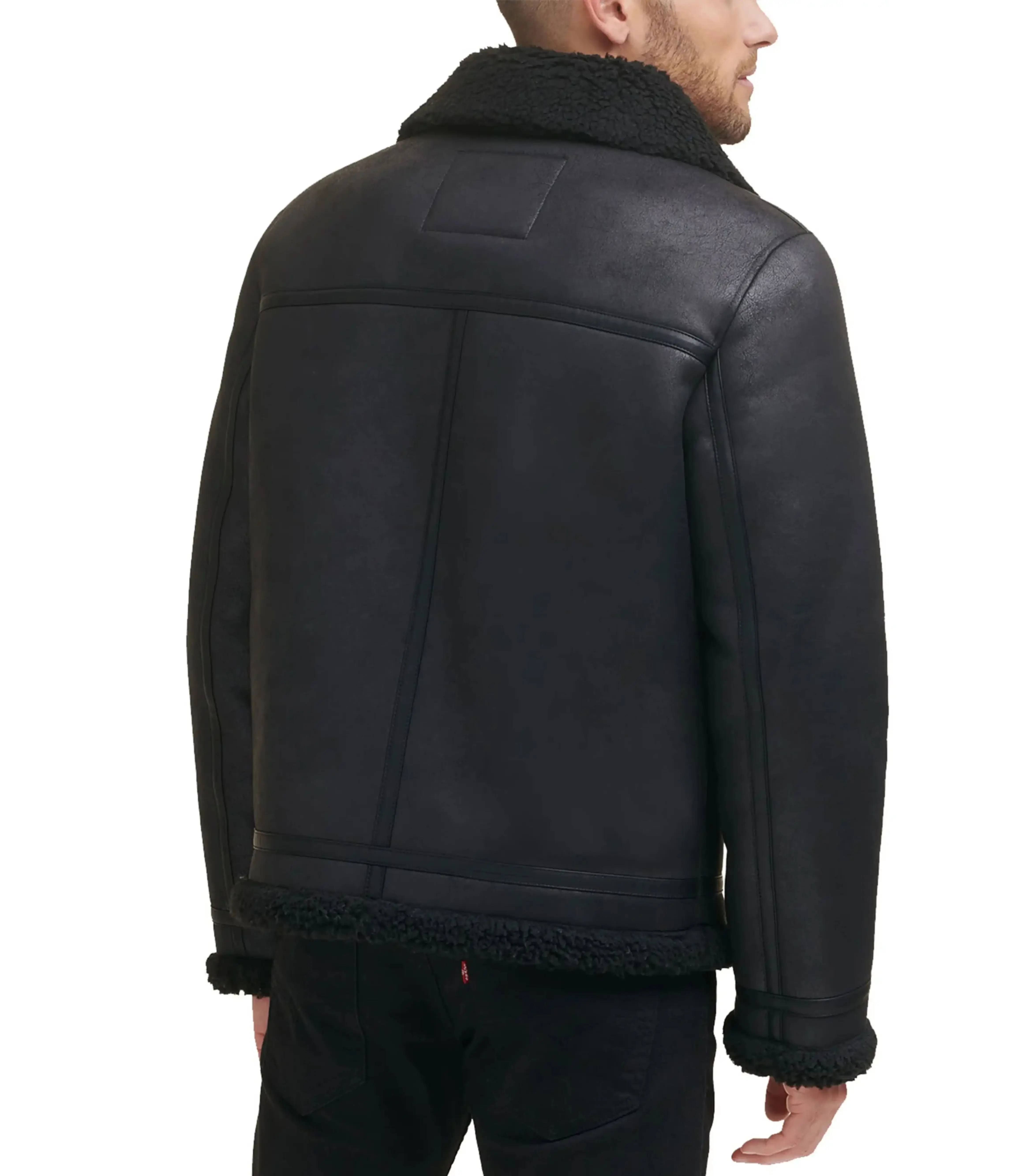 Buy 5 And Get 1 Free High Quality Real Cowhide Leather Jackets Genuine Black Shearling Jacket Stylish Leather Jackets For Men