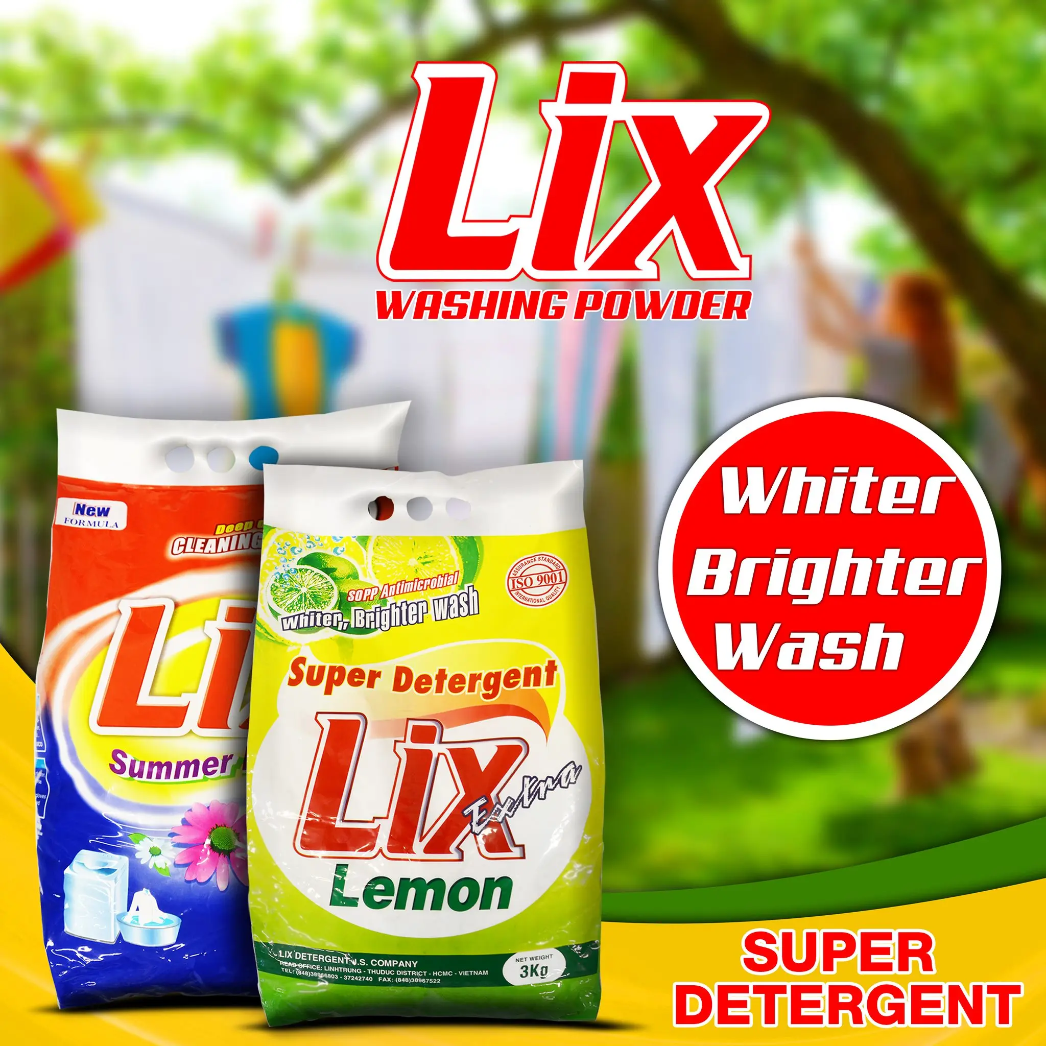 Customized design long term experienced best price apparel washing powder detergent laundry factory in Vietnam