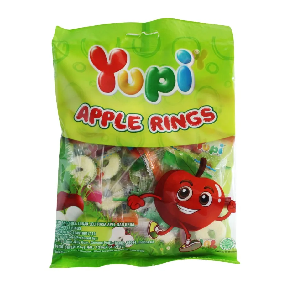 Распродажа жевательных конфет Yupi 108gr, яблочные кольца и разновидности Milly Moos, жевательные конфеты, трендовые конфеты