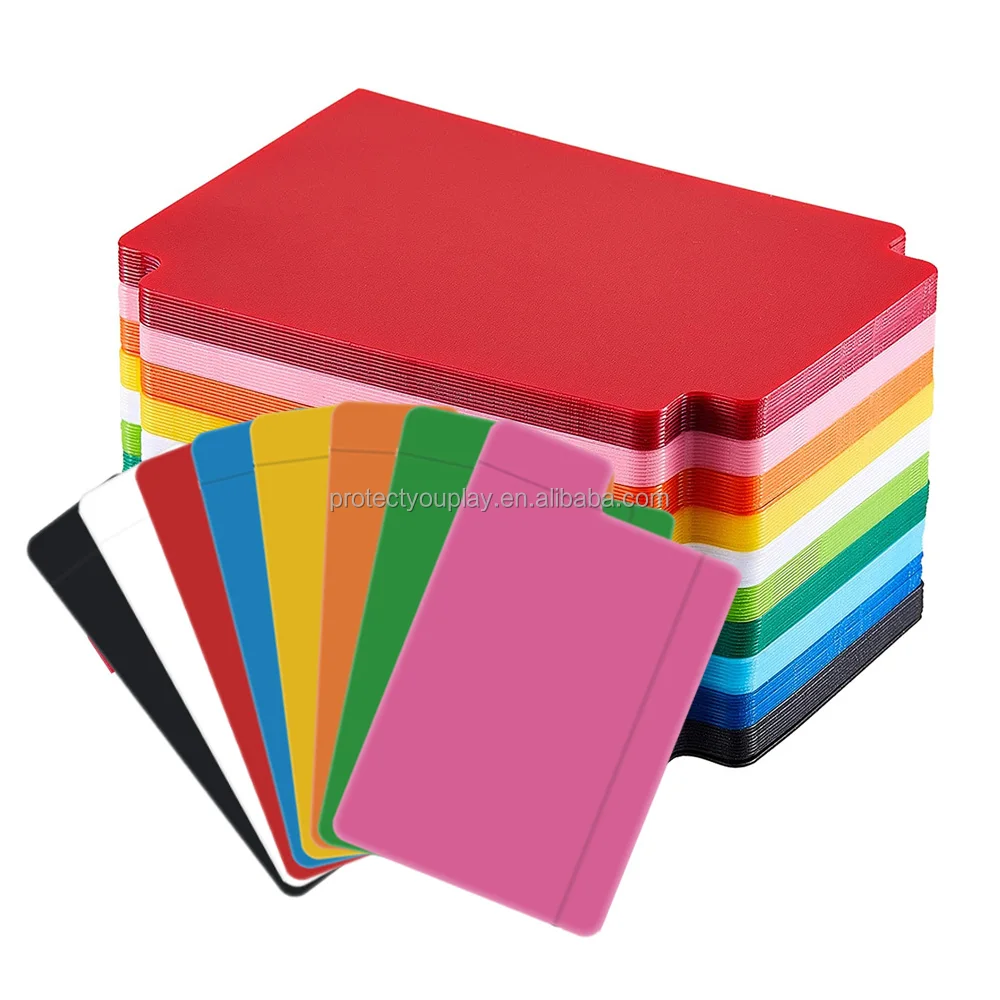 Multi-Color Card Dividers with Foldable Register Tabs for Card Game Protection