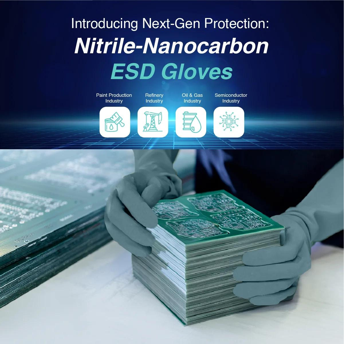 NASTAH Anti-Static ESD Gloves Premium Protection for Semiconductor, Paint Production, Oil and Gas Chemical Transfer