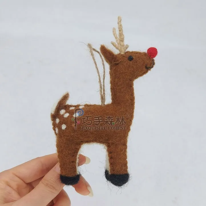 Clean and Eco-Friendly Wool Felt Pendant Animal Doll Keychain Lanyard Plush Bag Hanging Doll Clean Eco-Friendly Plush Toys