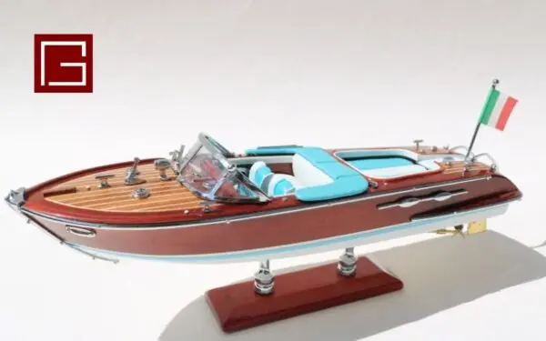 Gia Nhien Manufacturer Approve Custom Design small Special Riva Aquarama 25cm - WOODEN SPEED BOAT -  HIGH QUALITY