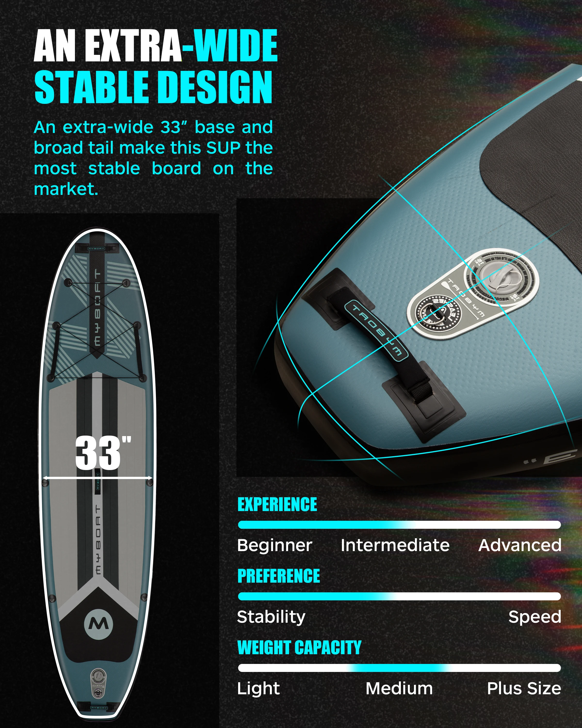 Myboat series new design weihai factory whole sale hot selling high quality OEM ODM inflatable sup board stand up paddle board