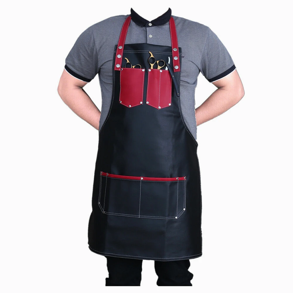 Hairstylist Barber Apron Professional Leather Hairdressing Barber Apron Professional Breathable Barber Apron