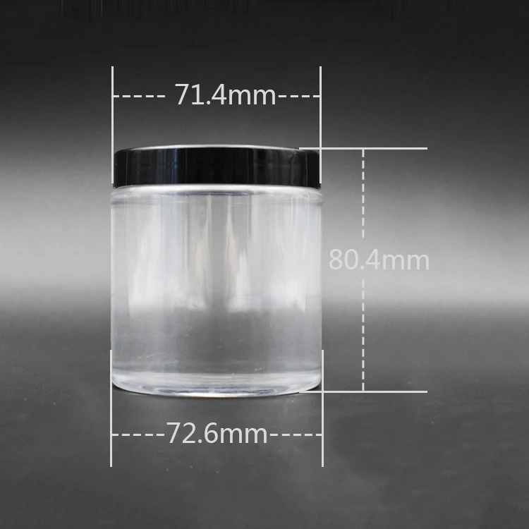 4oz 8 oz Round Plastic container For Food Storage Cosmetic Cream Empty Plastic Jar With Lids