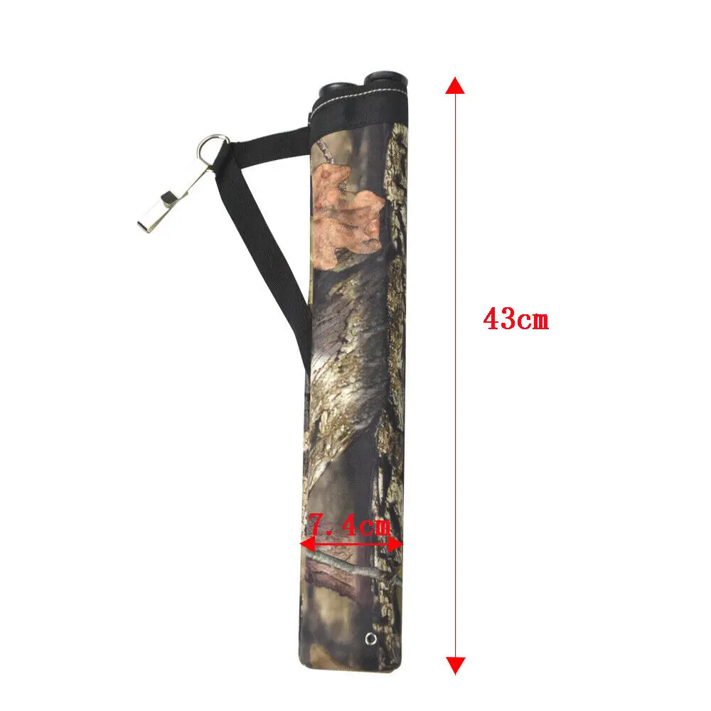Archery Arrow Quiver 2 Tube Clip Back Waist Holder Straps Bag Bow Hunting Target