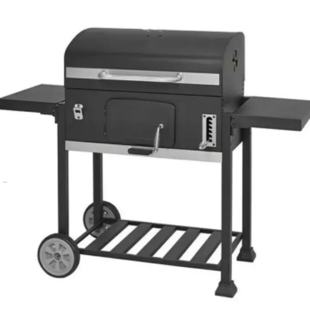Heavy Duty Charcoal Bbq Grill With Trolley - Buy Homemade Charcoal Grill,Homemade Bbq Grill,Outdoor Bbq Grill
