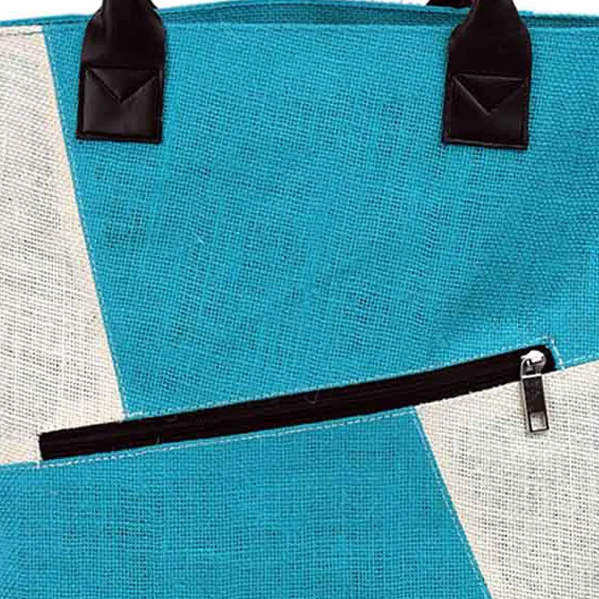 Nice looking jute shoulder bag for travels marketing gifting with leather handle & outside pocket made in West Bengal India