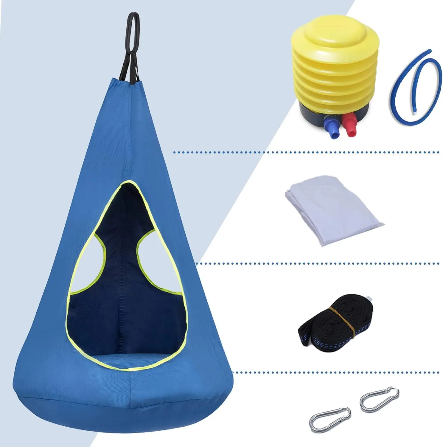 PlayNest Hanging Swing Chair  Sensory Hammock for Kids Ages 3-12